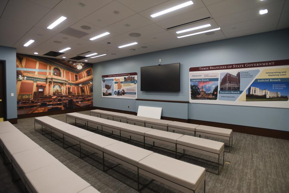 A peek inside Heritage Hall at the state Capitol in downtown Lansing, seen Thursday, June 23, 2022.