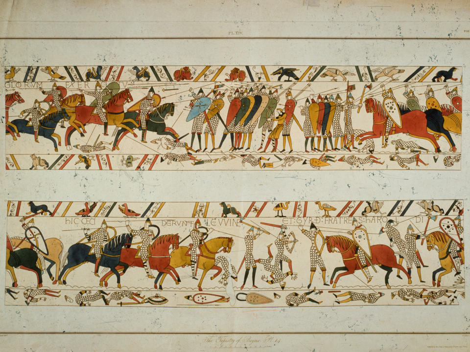 A section of the Bayeux Tapestry, which depicts the Norman Conquest of England and the Battle of Hastings: Getty Images