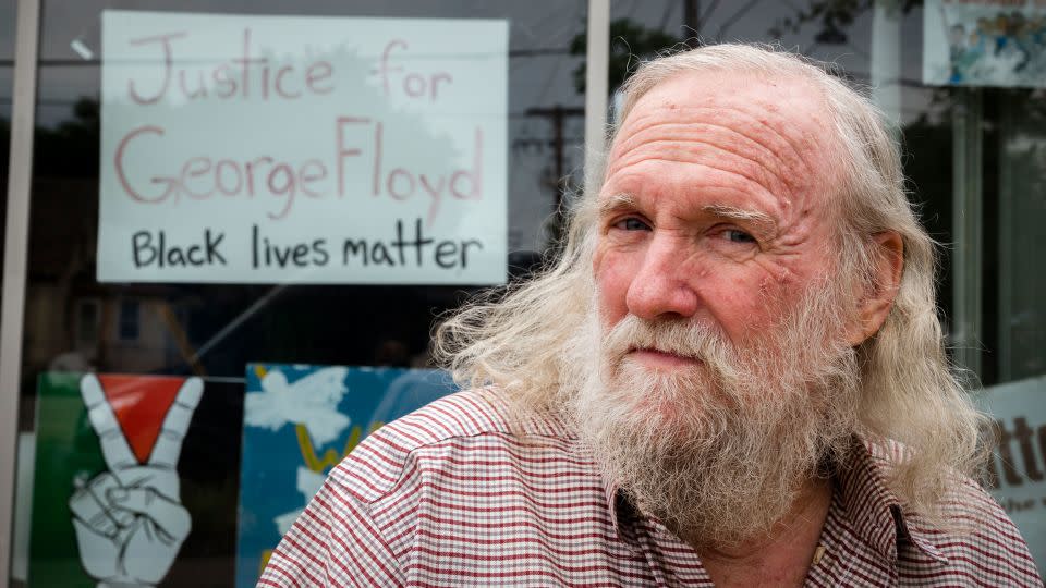 Dave Bicking outside his facility, Communities United Against Police Brutality, in Minneapolis. - Andrea Ellen Reed for CNN