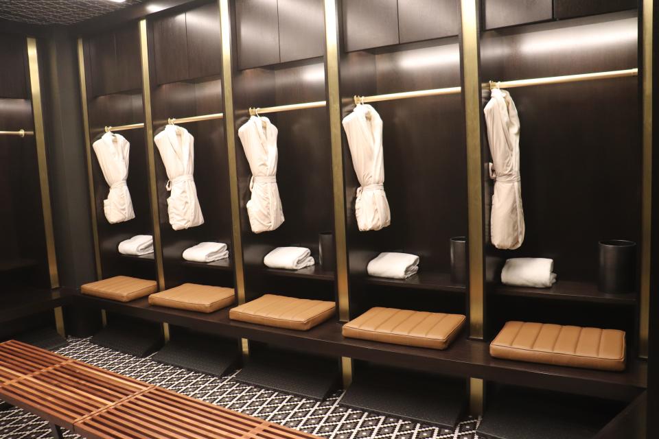 The locker room inside the Hardwood Suite at The Palms.