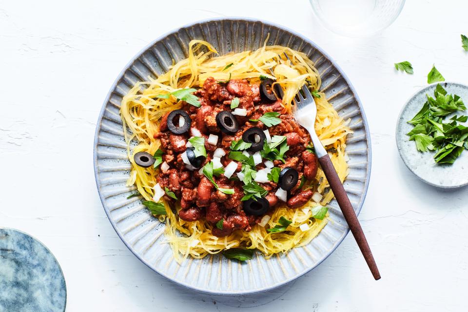 Spiced Turkey Chili with Spaghetti Squash