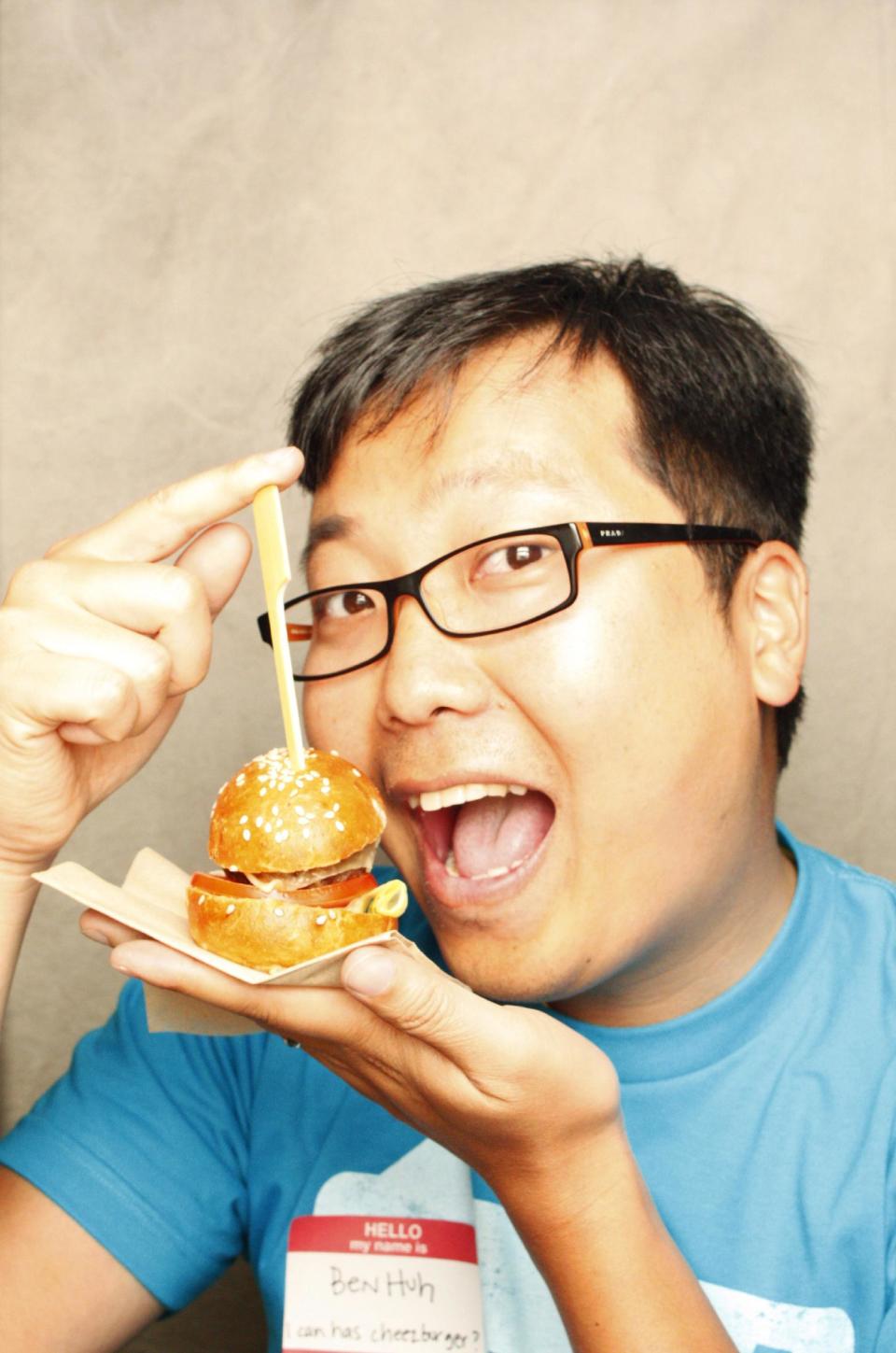 This undated publicity image provided by I Can Has Cheezburger shows Ben Huh, who was key in launching the cat meme when he and a group of investors bought the I Can Has Cheezburger site in September 2007. The site, now an empire of sites for Huh, allows users to generate captions on cat photos using LOLcat speak, a language with spelling and syntax all its own. (AP Photo/I Can Has Cheezburger)