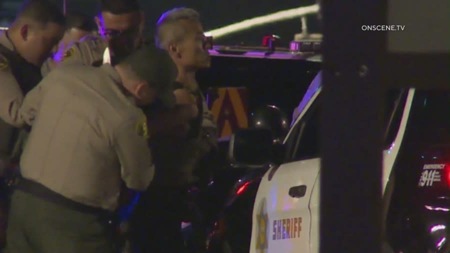 A man was taken into custody after shots were fired from an apartment rooftop in Marina del Rey on April 13, 2024. (OnSceneTV)