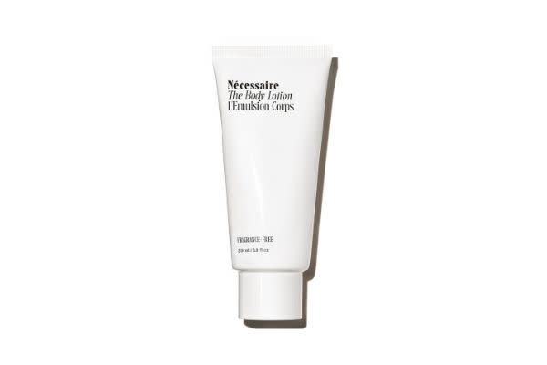 &ldquo;Why would we use clean products on our face but not our body?&rdquo; Berto asked. &ldquo;Necessaire has created a thirst-quenching body lotion that will keep you hydrated. [It&rsquo;s] fast-absorbing and full of multivitamins like A, E, and Omegas 6 and 9.&rdquo; The recently launched brand was founded by Nick Axelrod (cofounder of Into the Gloss) and Randi Christiansen (previously of Est&eacute;e Lauder). The best part? It doesn&rsquo;t leave a greasy finish and is totally unscented. And we <i>have</i> to mention the super-minimal, ultra-chic packaging. &lt;br&gt;&lt;br&gt;<a href="https://shop.nordstrom.com/s/necessaire-the-body-lotion/5247407/full?origin=category-personalizedsort&amp;breadcrumb=Home%2FBrands%2FN%C3%A9cessaire&amp;color=fragrance%20free" target="_blank" rel="noopener noreferrer"><strong>Necessaire The Body Lotion, $25, </strong><strong>Nordstrom</strong></a>