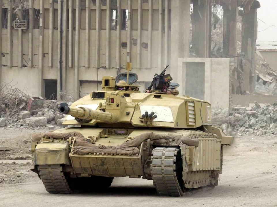 File photo: A Challenger 2 tank from the British 7th Armoured Brigade in Iraq, 2003 (Reuters)