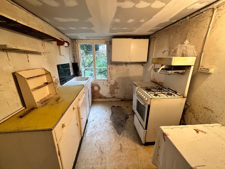Little will be salvaged from this neglected kitchen (SDL Property Auctions)