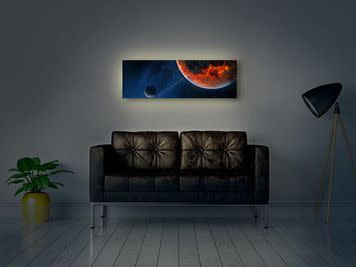 6 funky AF art prints backlit by LED lights, all on sale for 50% off