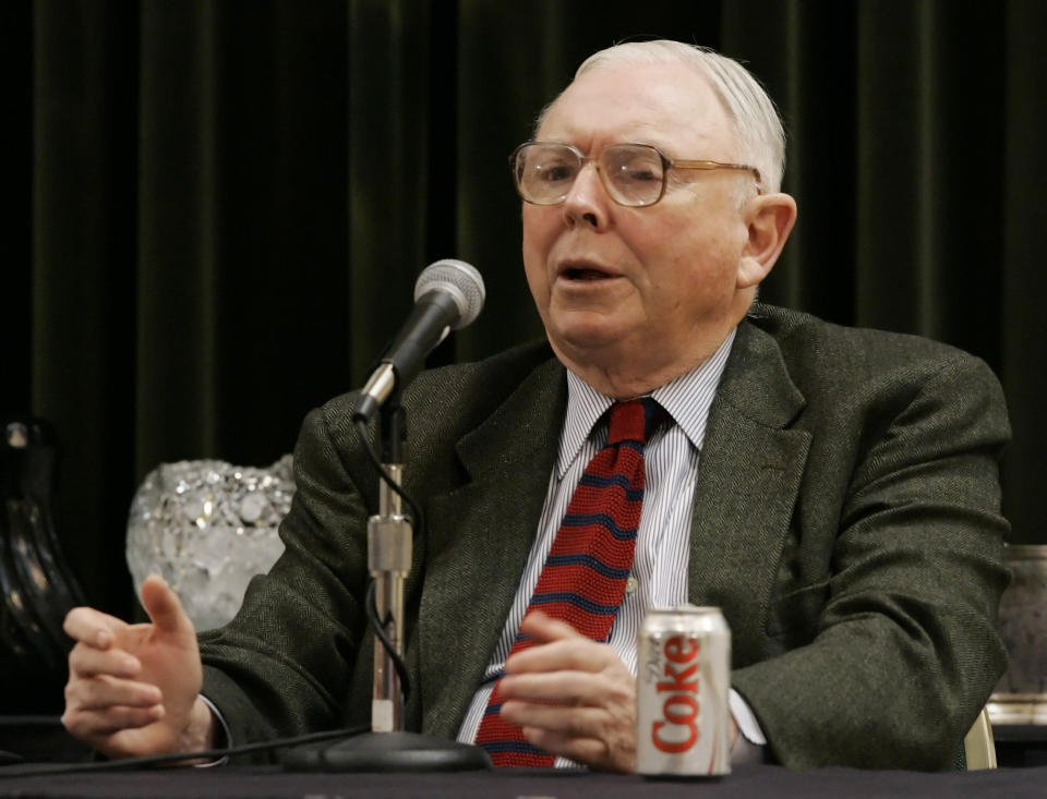 Berkshire Hathaway vice-chairman Charlie Munger. (AP Photo/Nati Harnik)