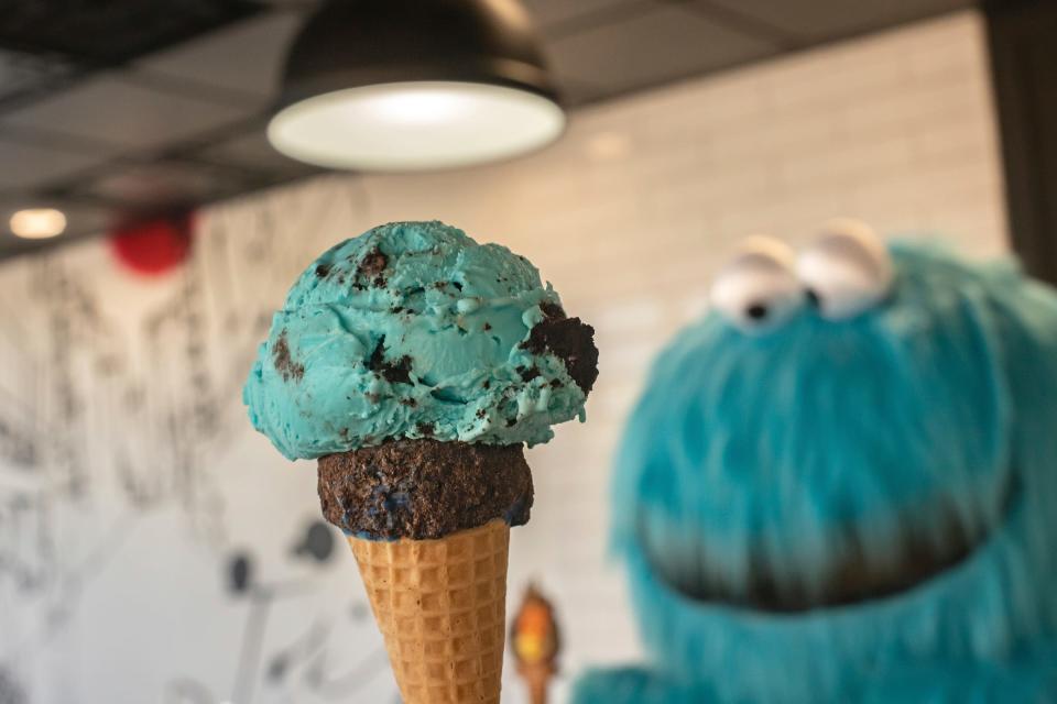 Kooky Monster ice cream at Treat Dreams in Ferndale, Mich., on July 15, 2023.