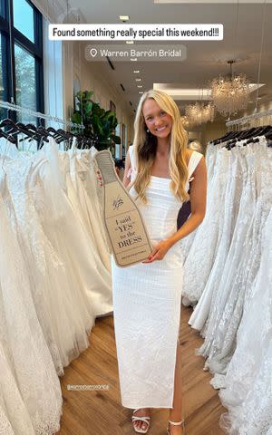 <p>Paige Drummond/instagram</p> Paige Drummond reveals she said 'yes to the dress'