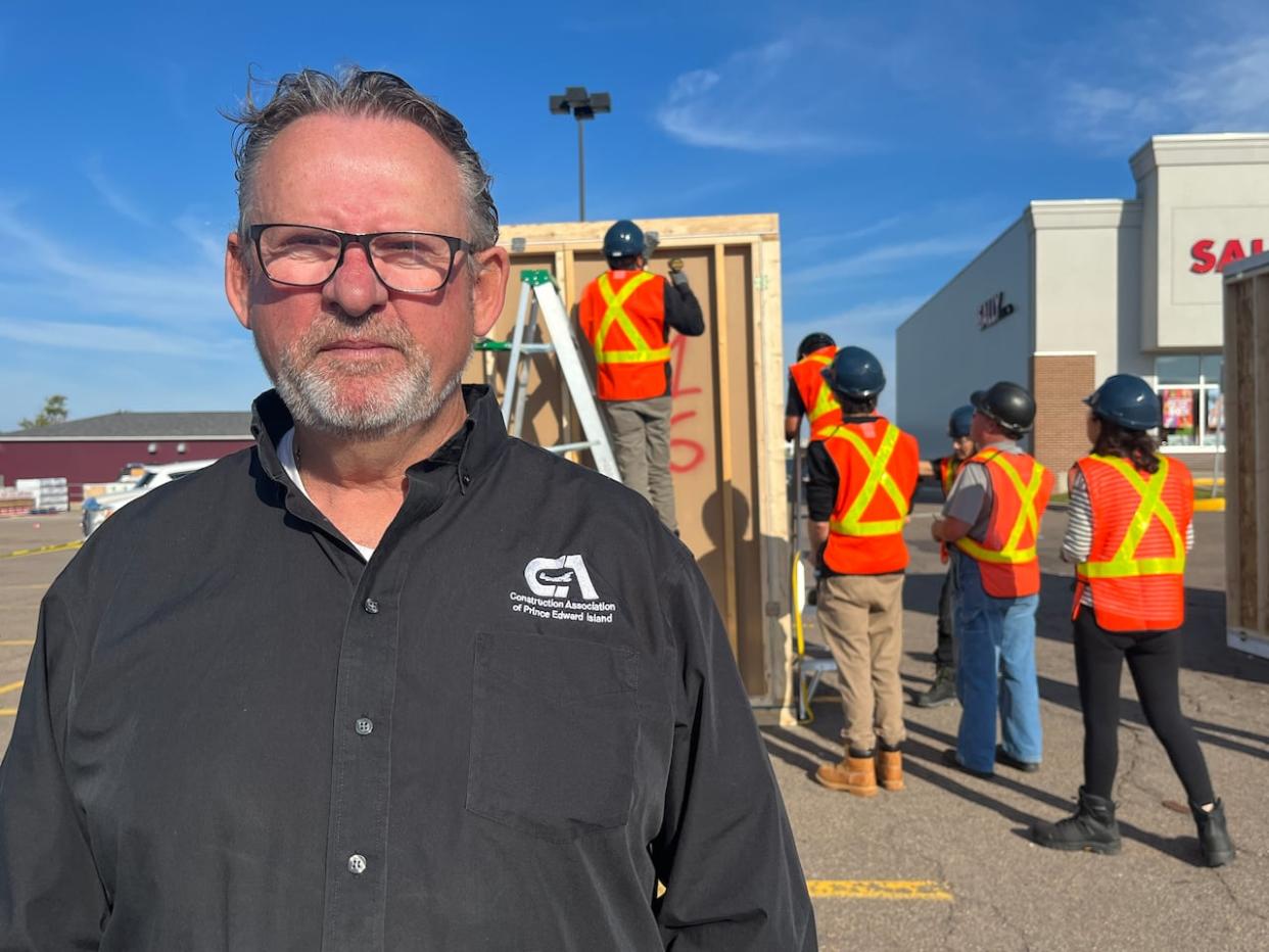 Sam Sanderson, general manager with the Construction Association of P.E.I., says recruiting skilled tradespeople is helpful because they can train unskilled workers. (Nicola MacLeod/CBC - image credit)