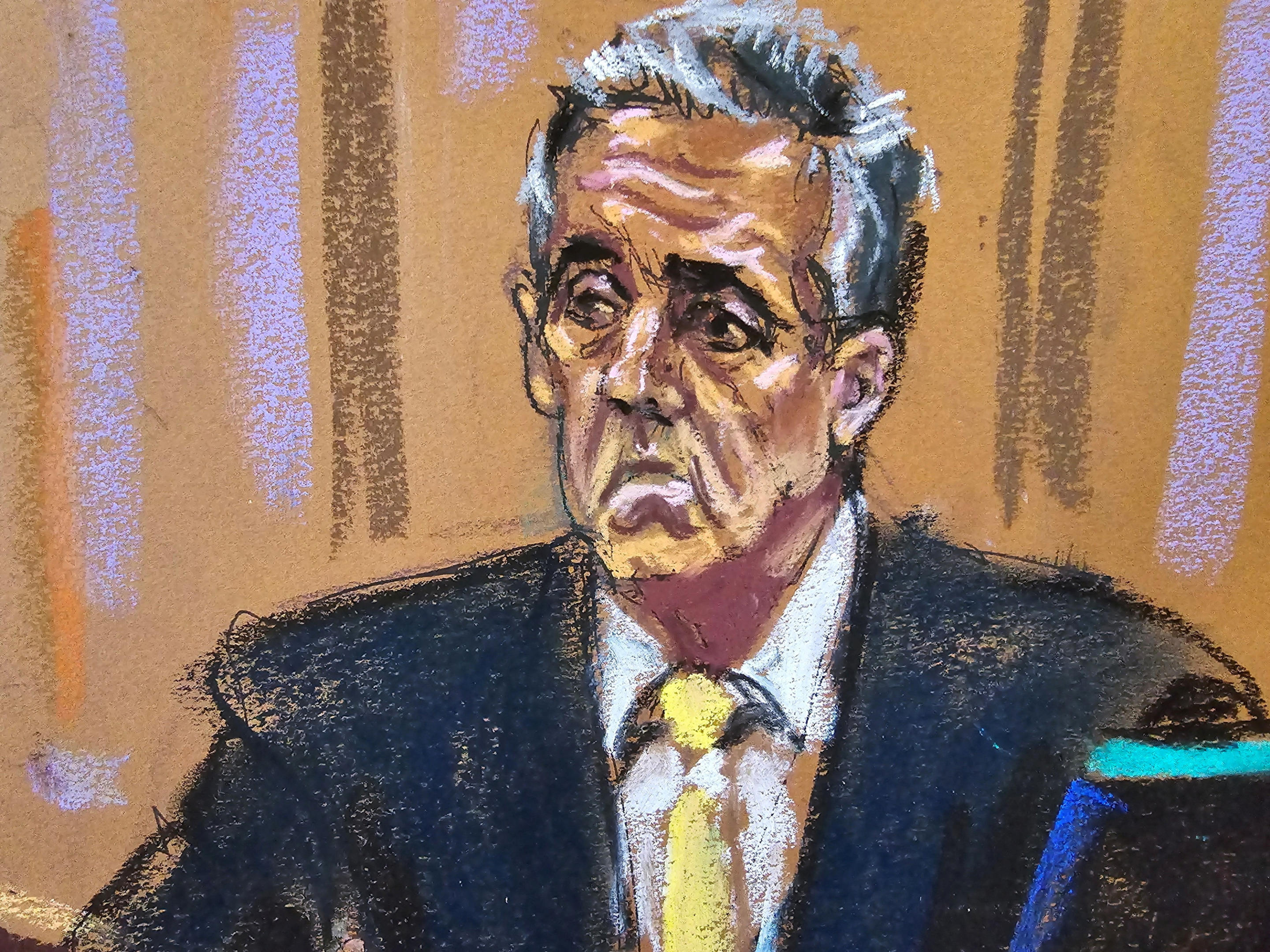 Michael Cohen, Trump's former lawyer and so-called fixer, is cross-examined by the defense on May 16.