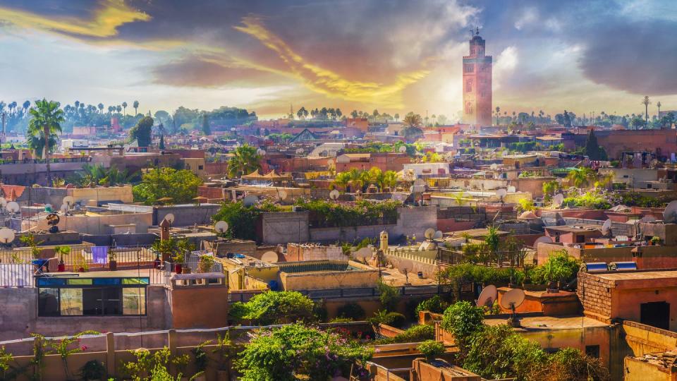 panoramic views of marrakech, morocoo