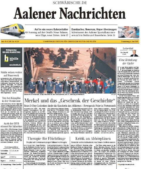 Aalener Nachrichten: Merkel and the 'gift of the story'