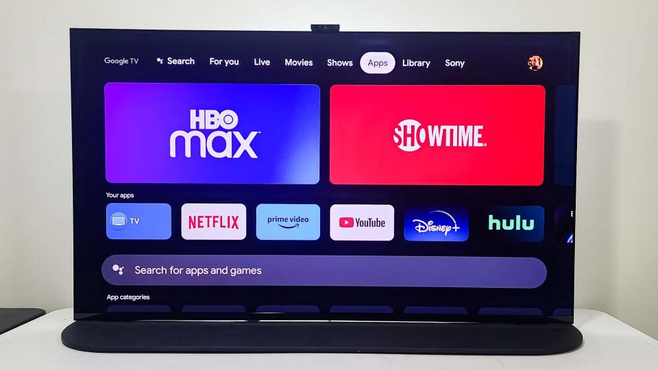 Sony Bravia XR A95K OLED menu