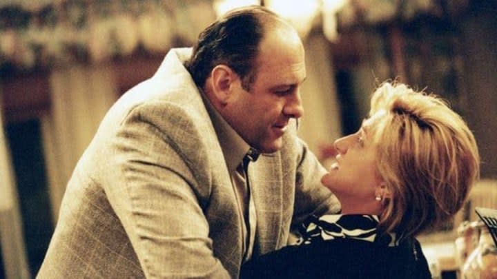 James Gandolfini and Edie Falco in The Sopranos.