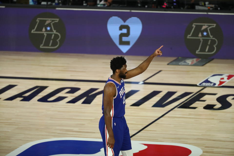 費城76人中鋒Joel Embiid。（Kim Klement/Pool Photo via AP）