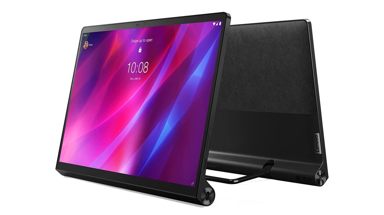  A Lenovo Yoga Tab 13 against a white background 