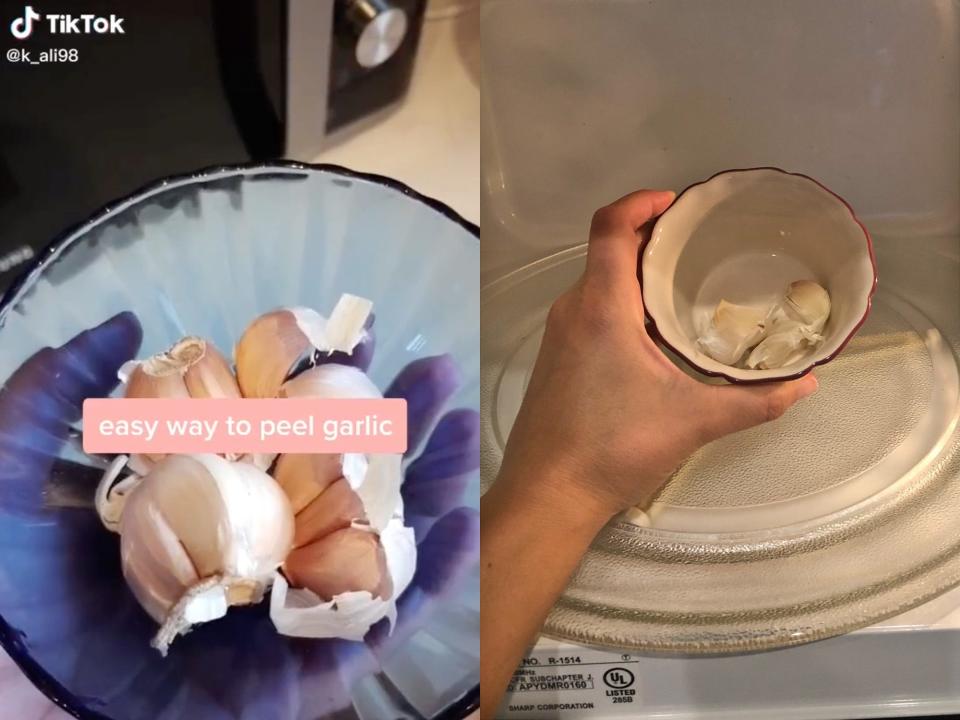 Garlic hack in microwave