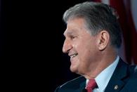 Sen. Joe Manchin, D-W.Va., speaks to the Economic Club, Tuesday, Oct. 26, 2021, in Washington. (AP Photo/Jacquelyn Martin)