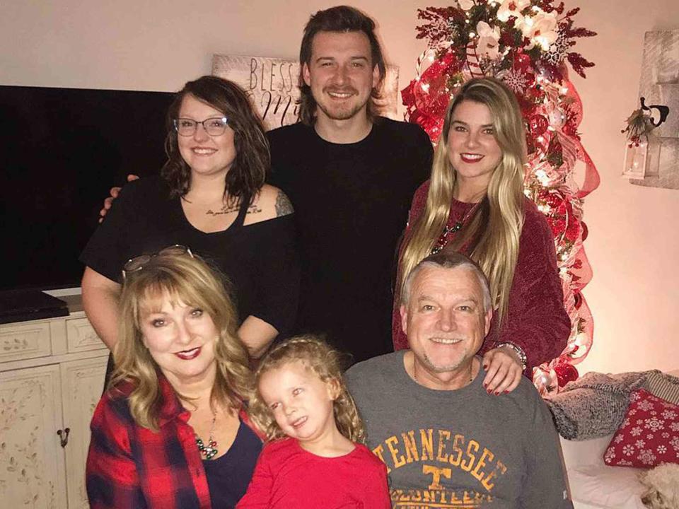 <p>Morgan Wallen Instagram</p> Morgan Wallen with his parents, Tom and Lesli Wallen, sisters Ashlyne and Mikaela, and niece Haven.