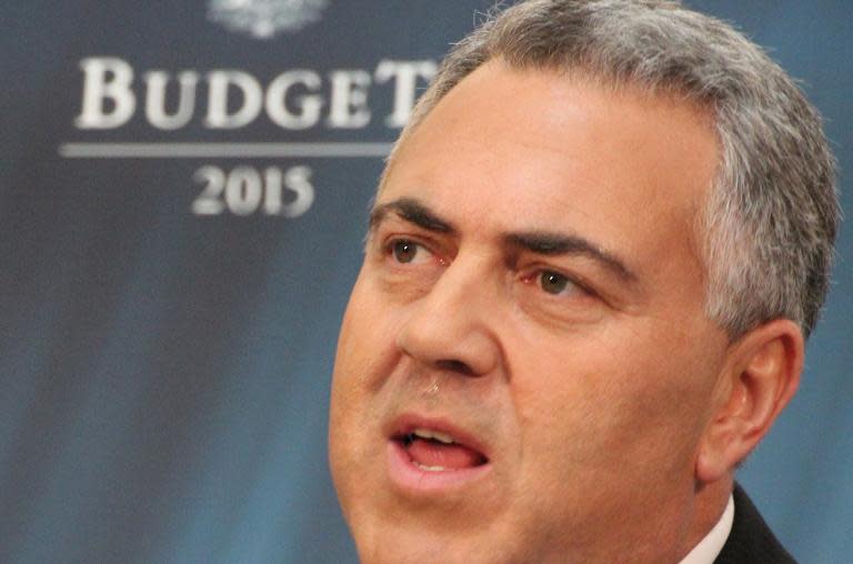 Australian Treasurer Joe Hockey, pictured during a press conference in Canberra, on May 12, 2015