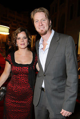 Marcia Gay Harden and husband at the Los Angeles premiere of Warner Bros. Pictures' Rails & Ties