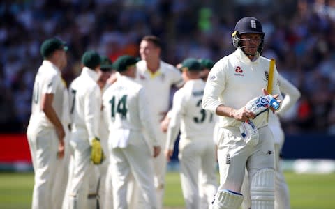 England's Jason Roy (right) reacts after being dismissed  - Credit: PA