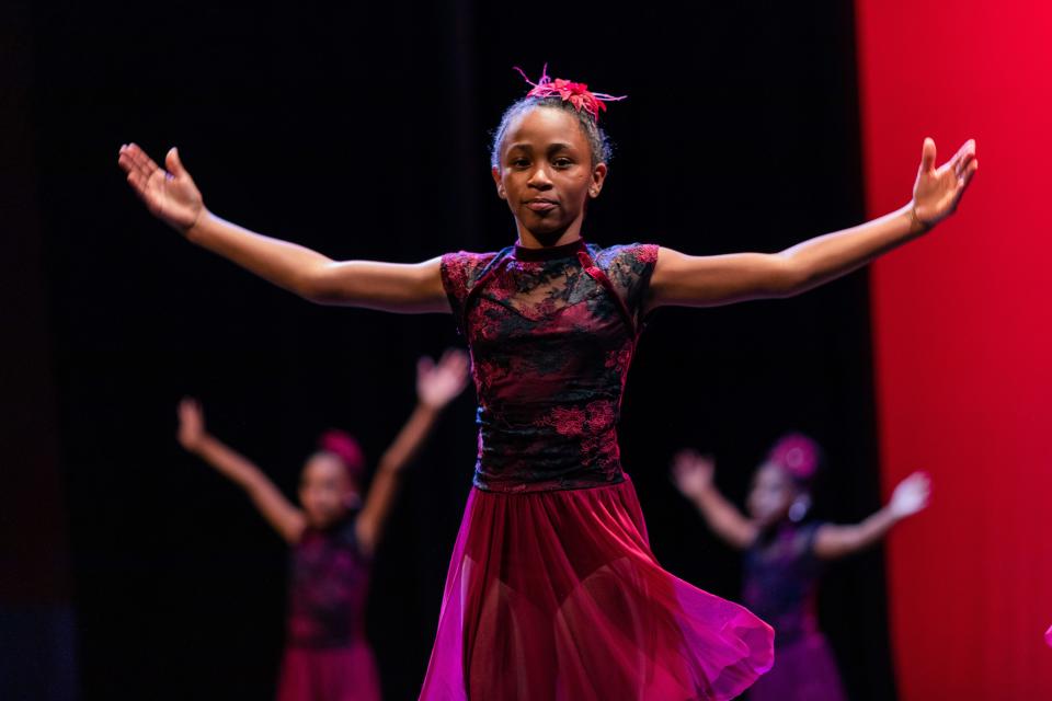 A Cathedral Arts Project student dances in the nonprofit's 2022 showcase.