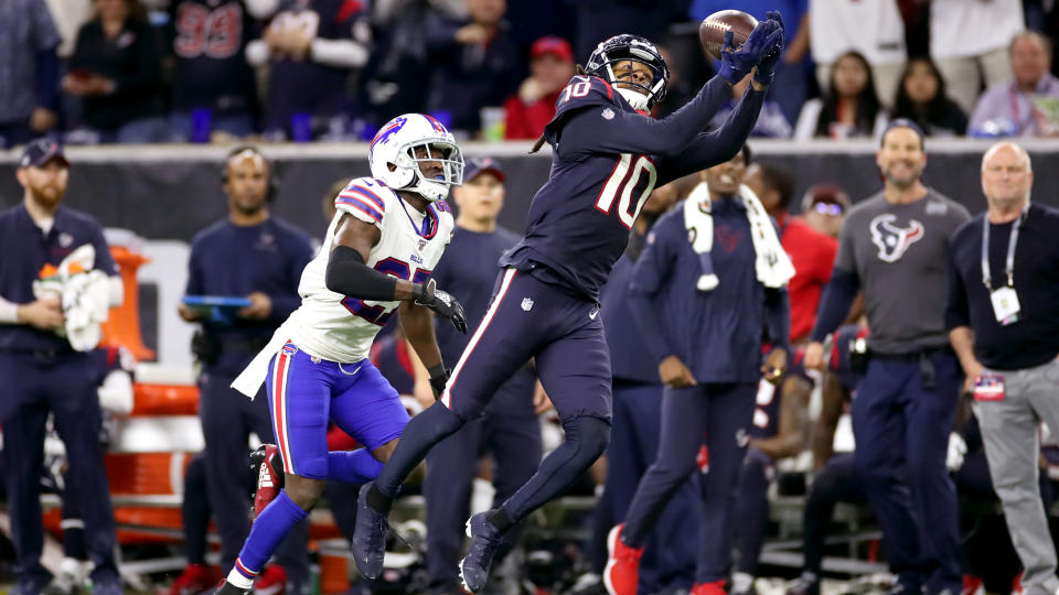 DeAndre Hopkins' catch radius makes him an unstoppable force. (Christian Petersen/Getty Images)