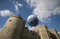 View of Windsor Castle following Prince Philip's death, in Windsor