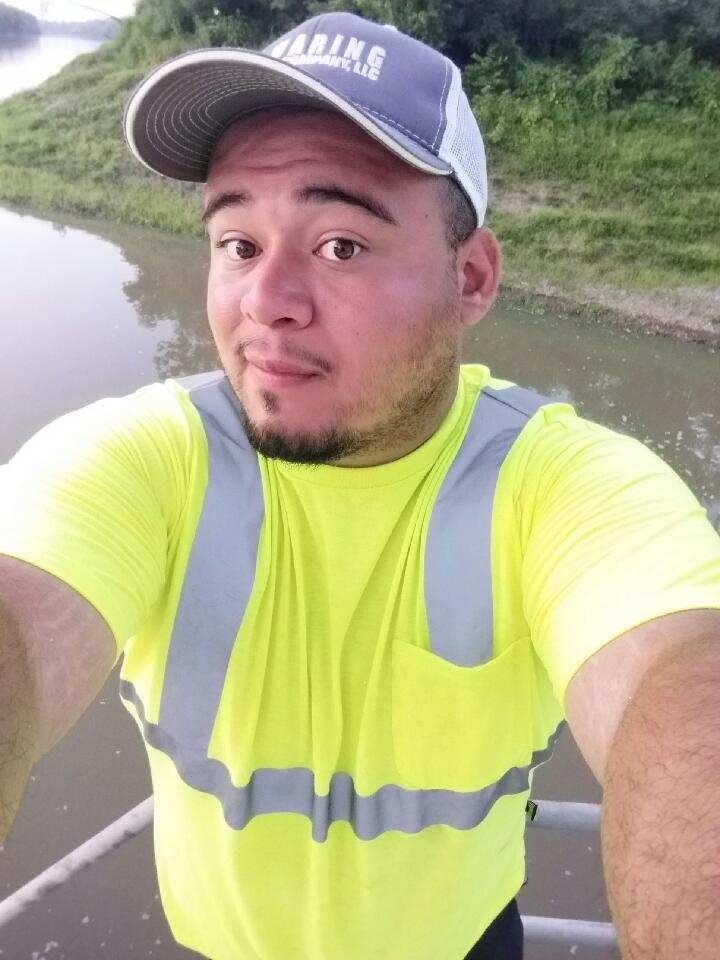 Thomas Rosete at work on the Yazoo River, which he calls "mosquito ground zero."