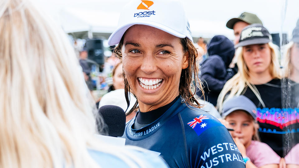 Sally Fitzgibbons, pictured here in action during the Margaret River Pro in Western Australia.