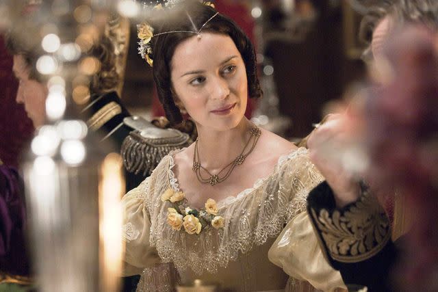 <p>Gk Films/Kobal/Shutterstock</p> Emily Blunt in 'The Young Victoria'.