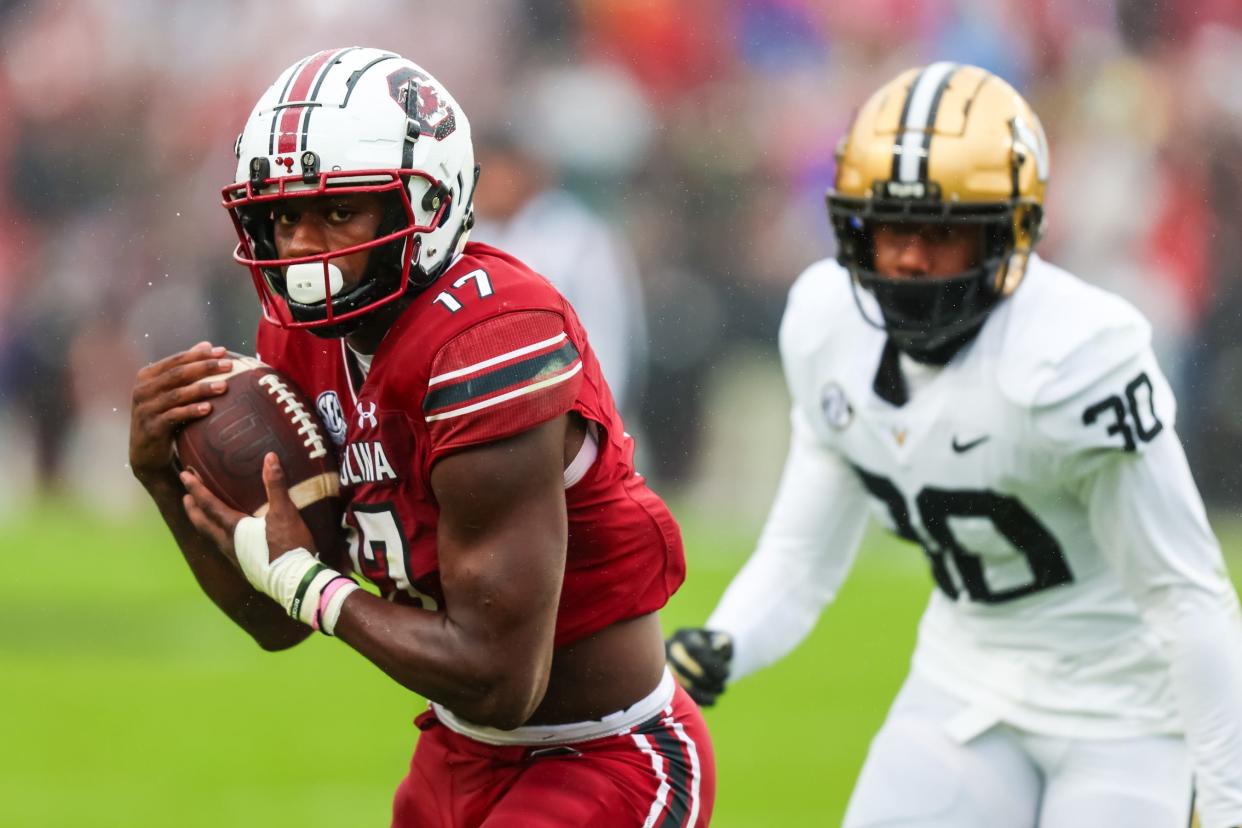 South Carolina wide receiver Xavier Legette has the kind of physical talents the Patriots have been missing.