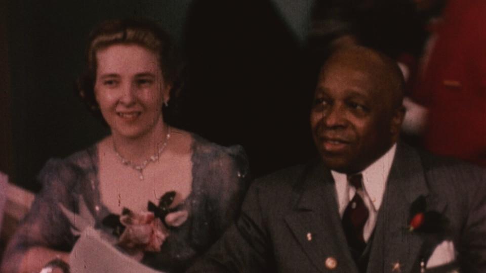 Father and Mother at a weekly Mission banquet.