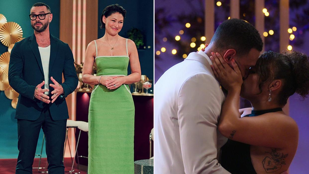 Matt and Emma Willis, Ollie and Demi split image