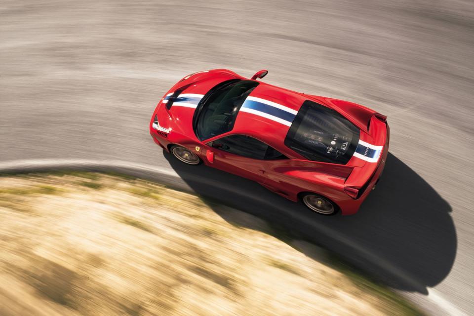 <p>Thanks to its turbocharged engine, the <a href="https://www.roadandtrack.com/new-cars/car-comparison-tests/videos/a31519/the-ferrari-488-is-more-ridiculously-fast-than-i-ever-imaged/" rel="nofollow noopener" target="_blank" data-ylk="slk:488 GTB;elm:context_link;itc:0;sec:content-canvas" class="link ">488 GTB</a> is <a href="https://www.roadandtrack.com/new-cars/car-comparison-tests/videos/a32515/ferrari-488-458-speciale-track-battle/" rel="nofollow noopener" target="_blank" data-ylk="slk:faster than;elm:context_link;itc:0;sec:content-canvas" class="link ">faster than</a> the 458 Speciale. But that doesn't matter. Why? Well, the <a href="https://www.roadandtrack.com/car-culture/videos/a28398/straight-pipe-ferrari-458-speciale-in-a-tunnel/" rel="nofollow noopener" target="_blank" data-ylk="slk:Speciale's engine note;elm:context_link;itc:0;sec:content-canvas" class="link ">Speciale's engine note</a> should explain things. <a href="https://www.ebay.com/itm/2015-Ferrari-458-Italia-Speciale/124138190878?hash=item1ce736781e:g:JT4AAOSwVNBeWD-j" rel="nofollow noopener" target="_blank" data-ylk="slk:This one;elm:context_link;itc:0;sec:content-canvas" class="link ">This one</a> is for sale on eBay for just $380,000. </p>