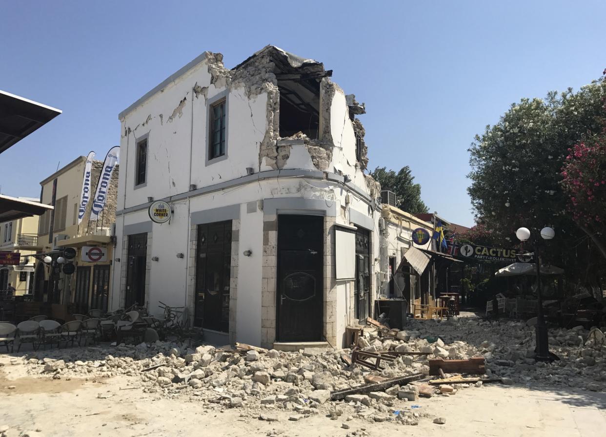 Many buildings in Kos have suffered significant damage - AP