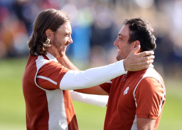 Tommy Fleetwood and Francesco Molinari at the 2018 Ryder Cup