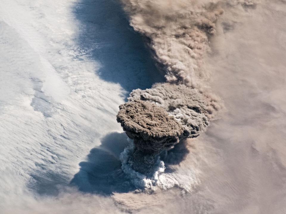 Raikoke Volcano eruption iss