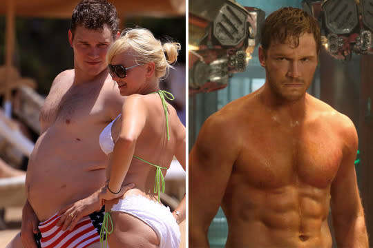 <p>In order to play Star Lord in ‘Guardians of the Galaxy’, Chris Pratt had to trade 60lbs of fat for pure muscle. His incredible transformation came through strict diet change, intense exercise, and some hardcore dedication.<br></p>