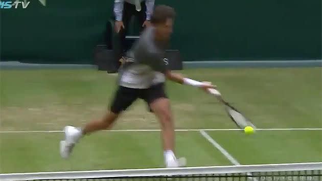 How did his wrist work this shot? Pic: TennisTV