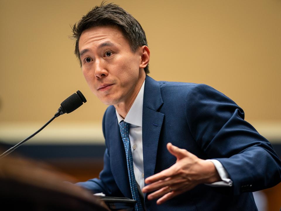 TikTok CEO Shou Zi Chew testifies during a House Energy and Commerce Committee hearing on Thursday, March 23, 2023.