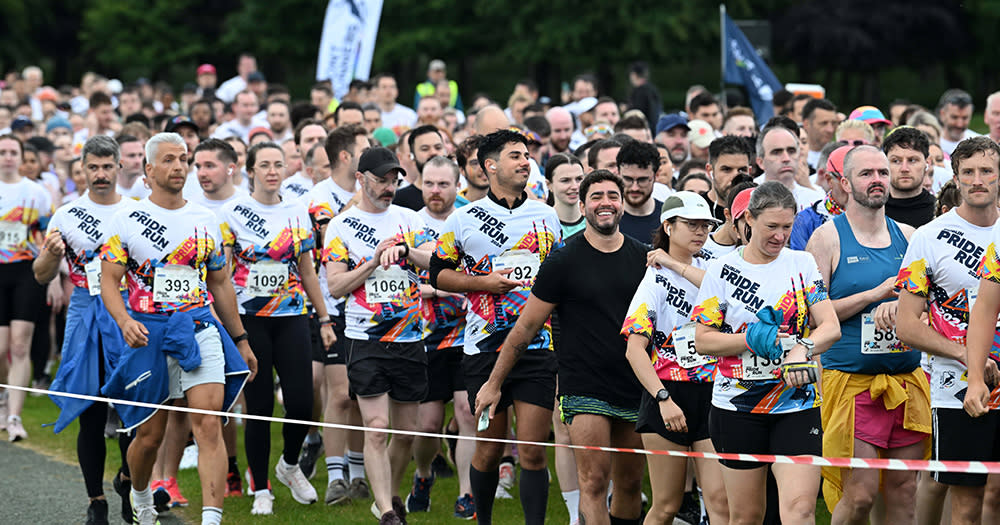 A large group of participants for the 2024 Dublin Pride Run.