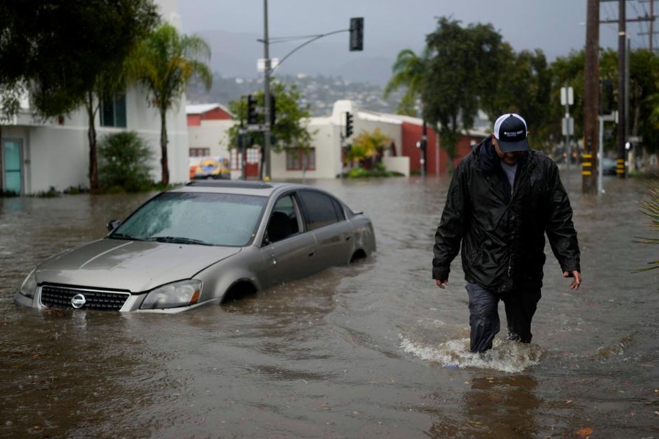 Floods in Santa Barbara, California, on 20 December 2023 (AP)