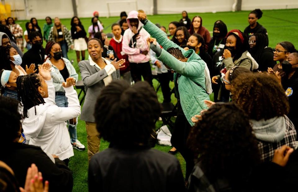 The first Delaware Black Student Summit took filled the Chase Fieldhouse in April 2022, bringing together Black Student Unions from across Delaware school districts.