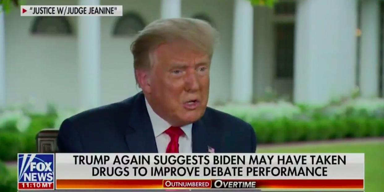 trump biden drugs interview fox news