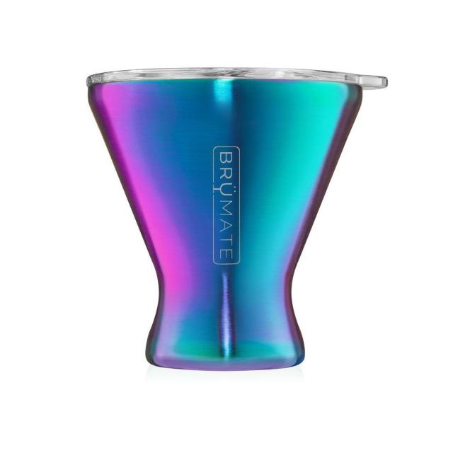 BruMate MargTini 10oz Martini / Margarita Tumbler Glitter Peacock - Cheers  Wines and Spirits