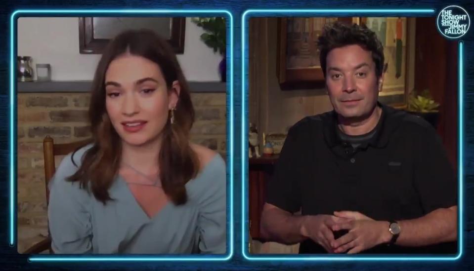 Lily chats with Jimmy Fallon (NBC)
